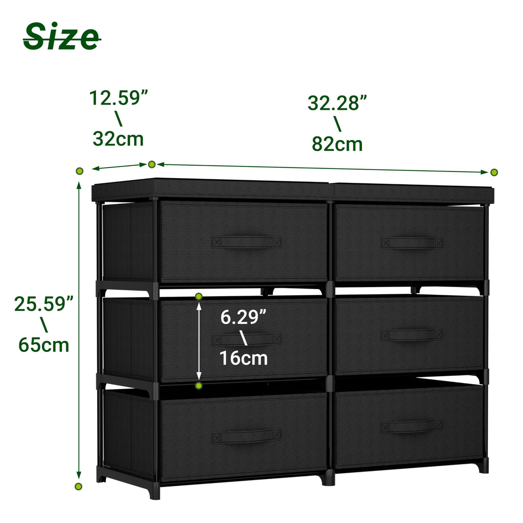 6 Fabric Drawer Dresser B48593