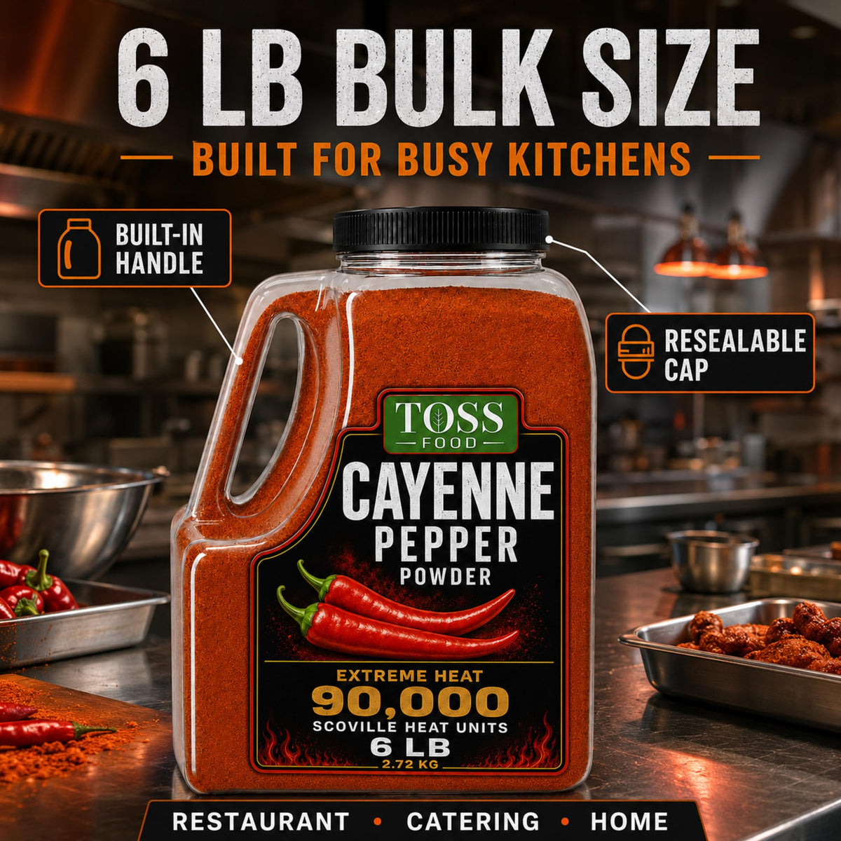 Cayenne Pepper Powder 90,000 Heat Units 6 LB F2599