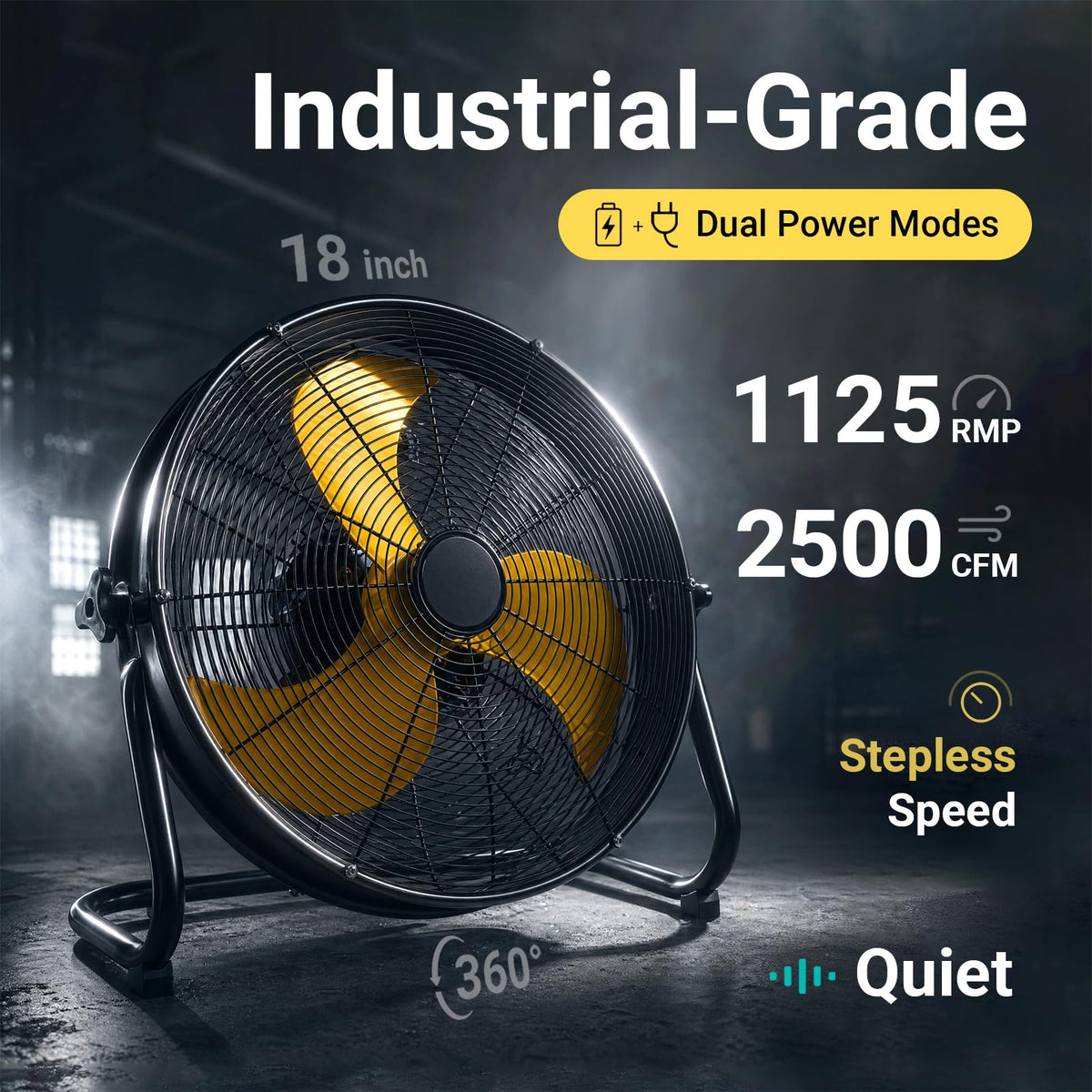 18" Brushless Cordless Floor Fan T140