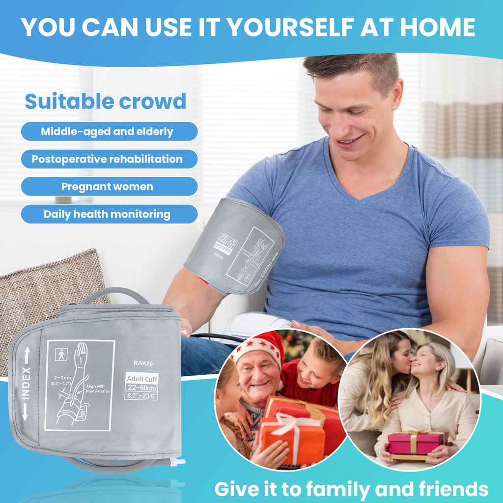 Extra Large Blood Pressure Cuff Replacement, 8.7"-23.6" Adjustable Upper Arm Cuff B6623