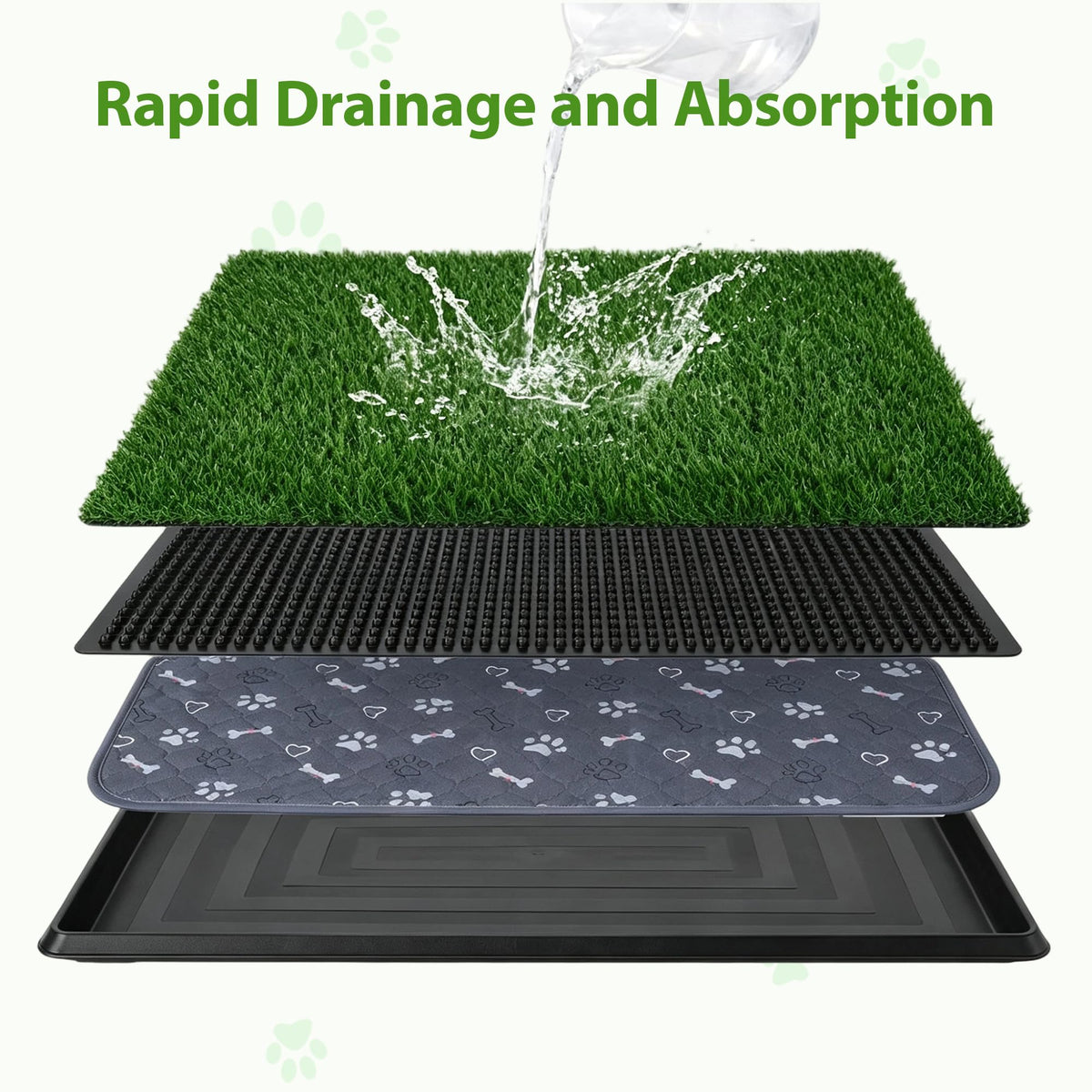 Dog Grass Pad with Tray 30"x20" Q848