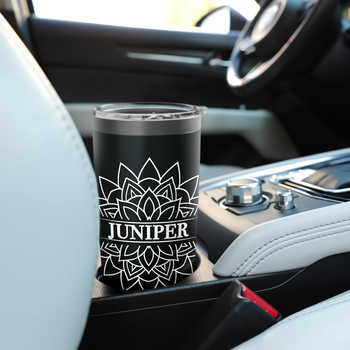 Black White Stainless Steel Insulated Travel Mug M75855