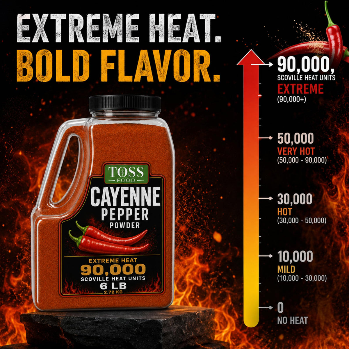 Cayenne Pepper Powder 90,000 Heat Units 6 LB F2599