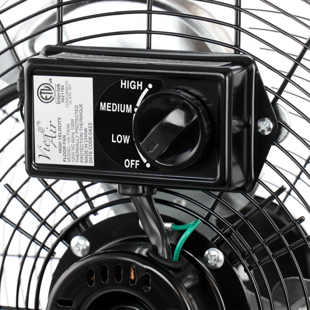 20 Inch Tilting High Velocity 3 Speed Metal Floor Fan Z6207