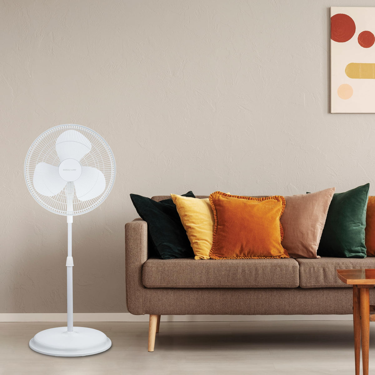 16" Oscillating Pedestal Fan with 3 Speed Settings, White N361289