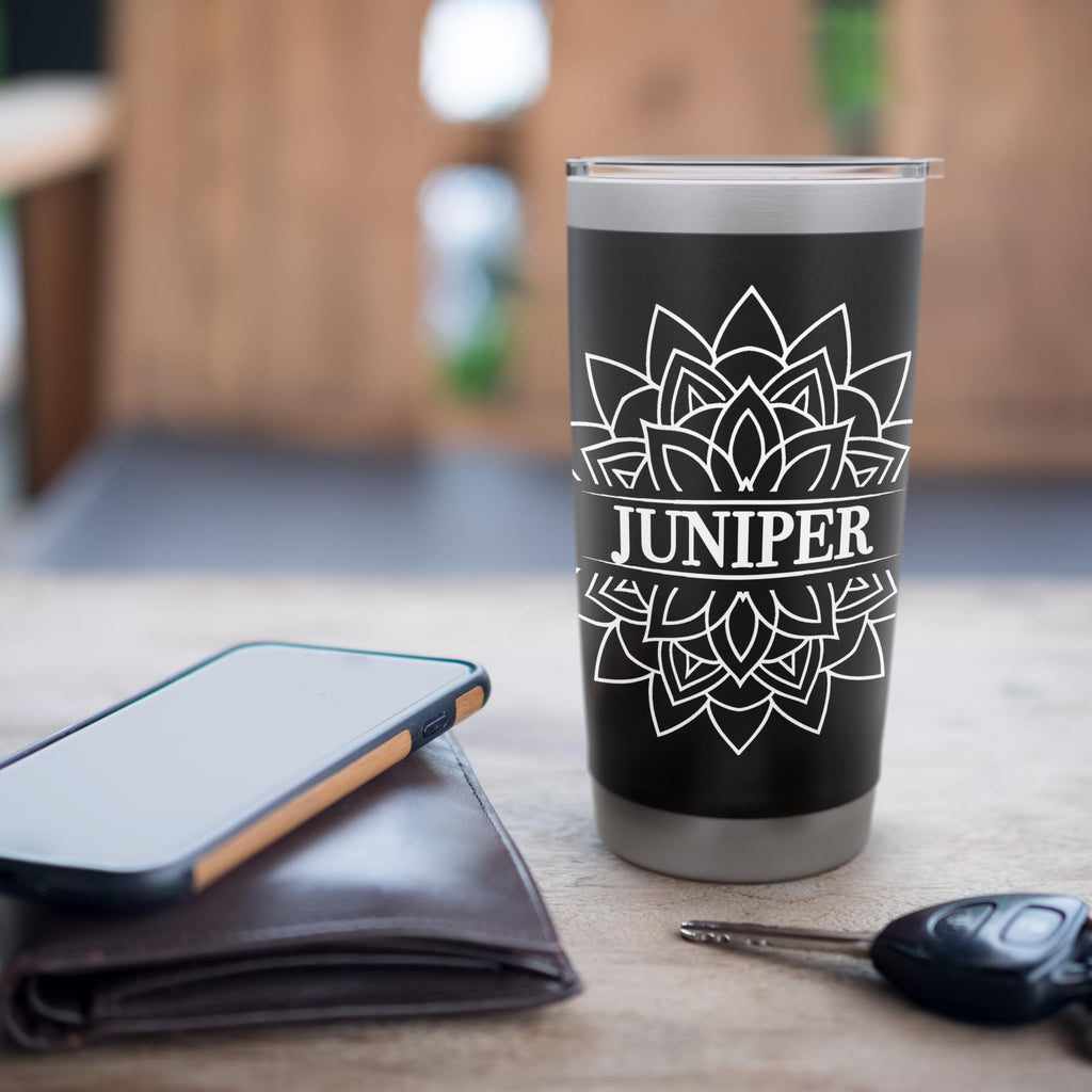 Black White Stainless Steel Insulated Travel Mug M75855