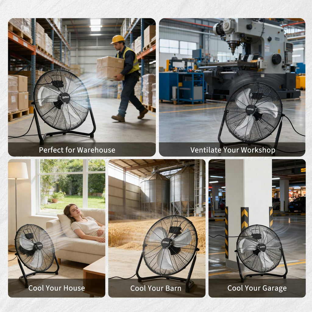 20 Inch 3 Speed High Velocity Floor Fan M649038