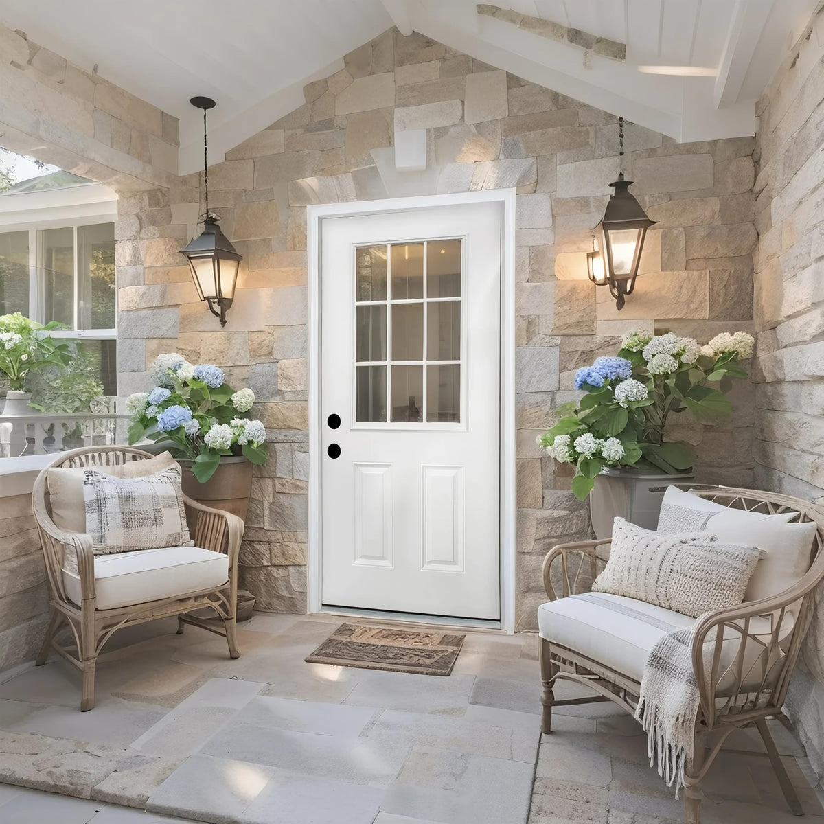 36 x 80 Fiberglass Entry Door with Vinyl Frame Low-E Glass Right Hand Inswing G732920