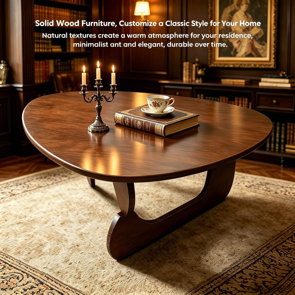 Solid Wood Triangle Coffee Table L513