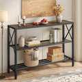 3 Tier Narrow Console Table with Shelves U588