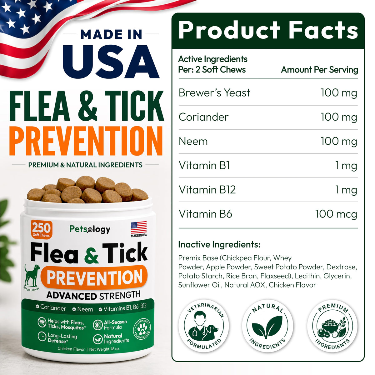 Flea and Tick Prevention for Dogs Chews C691320