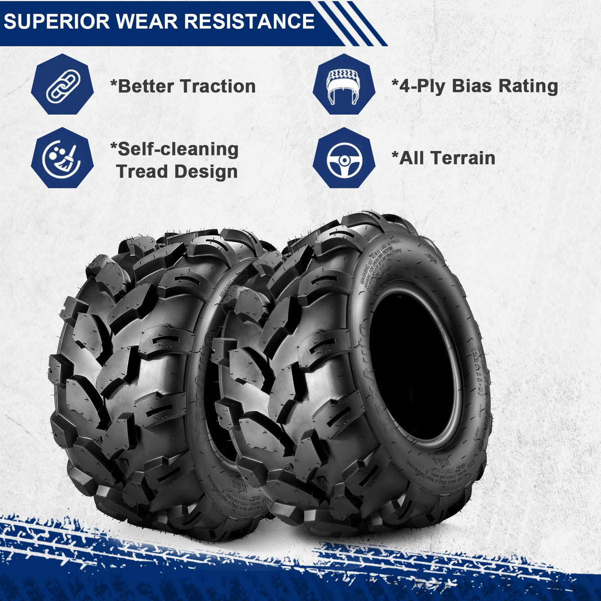 2PCS Sport ATV Tires 18x9.5-8 4PR Off-Road Mud Sand Tires Y20131