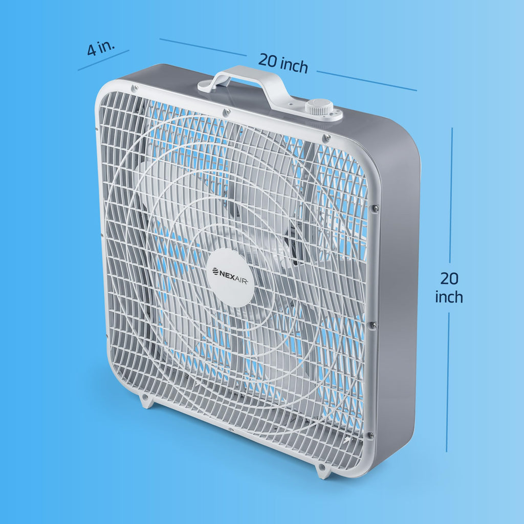 20" 3 Speed Floor Box Fan with Child Safety Grill G817