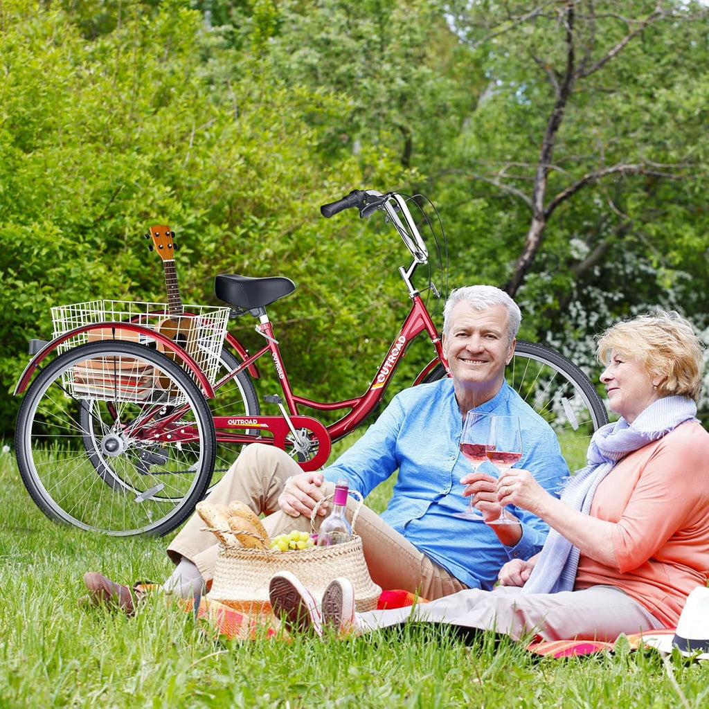 24/26-Inch 3 Wheel Adult Tricycle P90642