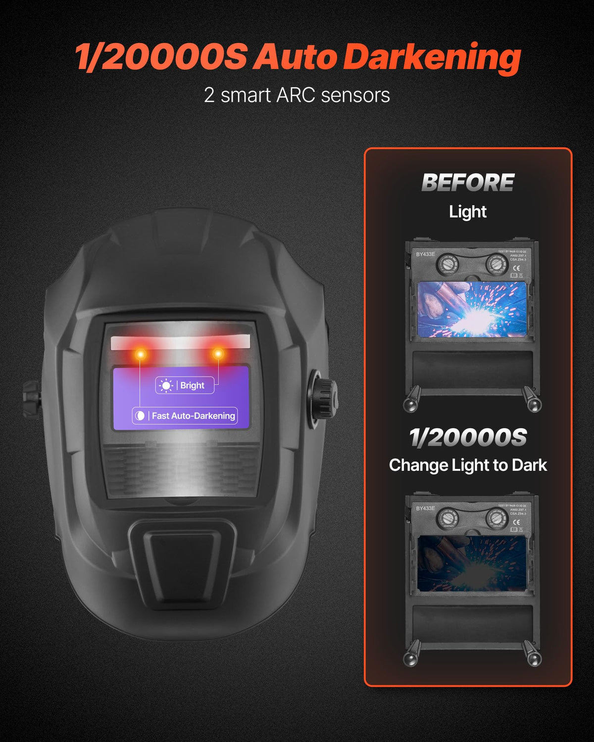 Auto Darkening True Color Welding Helmet G44150