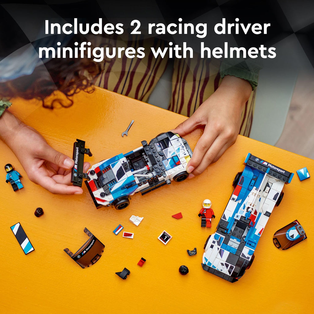 Buildable Race Car Toy Set with 2 Models and 2 Minifigures Y42082
