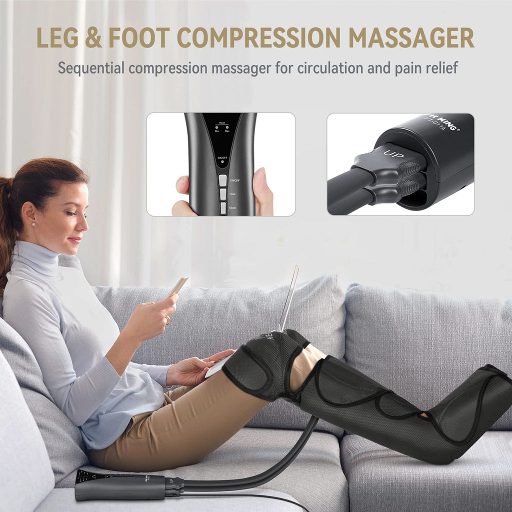 Foot & Leg Compression Massager with Knee Heating A29479