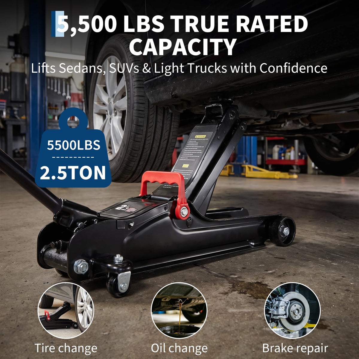 2.5 Ton Low Profile Steel Floor Jack J287673