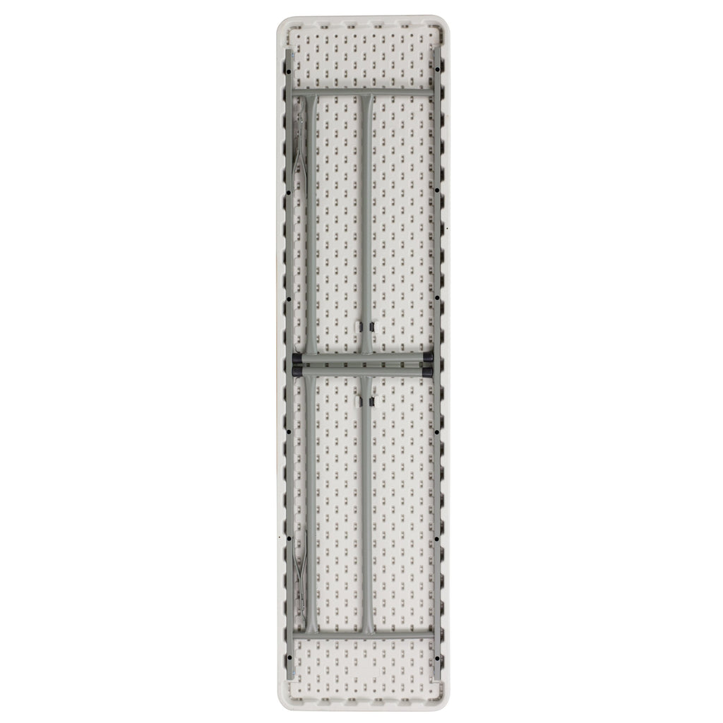 10 Pack 6-Foot Granite White Plastic Folding Table W21258