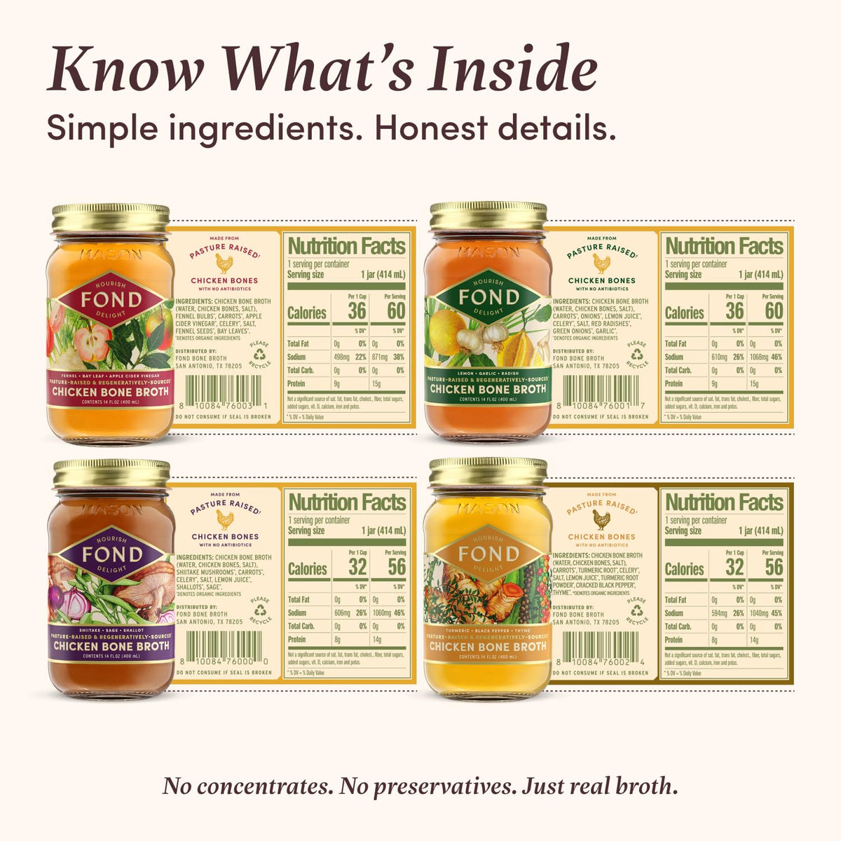 Chicken Bone Broth Variety Pack 4-Pack D80441