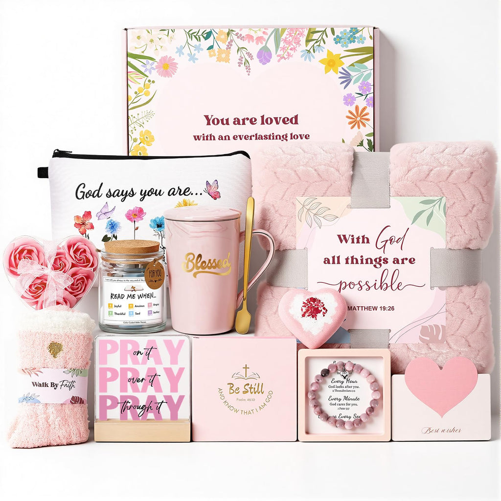 Religious Gift Basket with Blanket G566