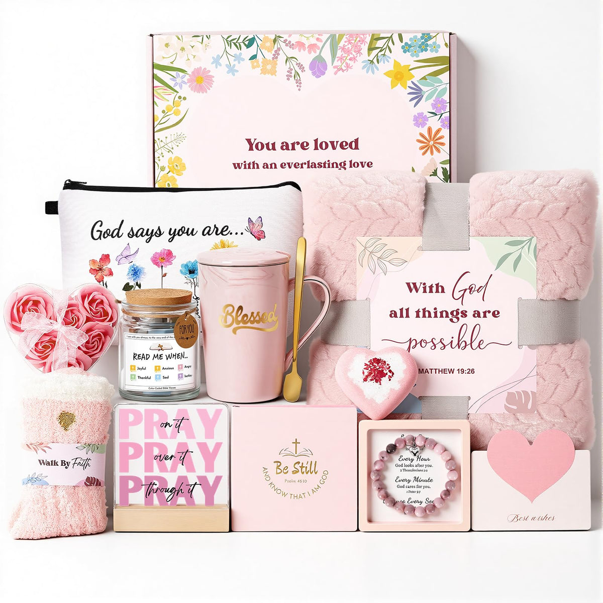 Religious Gift Basket with Blanket G566