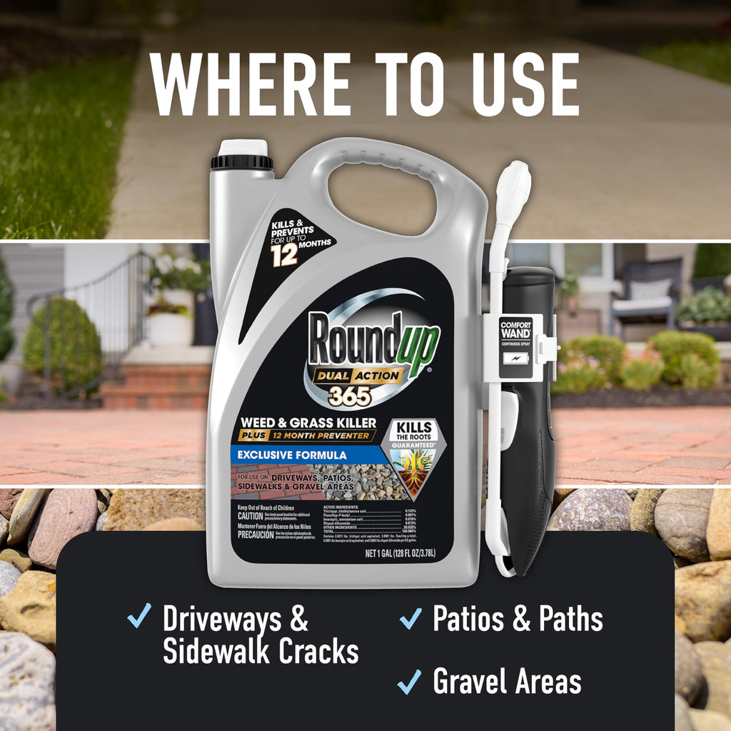 Weed & Grass Killer Plus 12 Month Preventer, 1 gal., Wand (Pack of 4) H6244