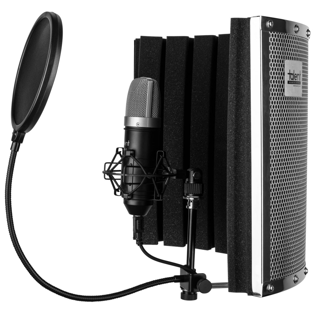 USB Condenser Microphone with Shock Mount and Pop Filter A94317