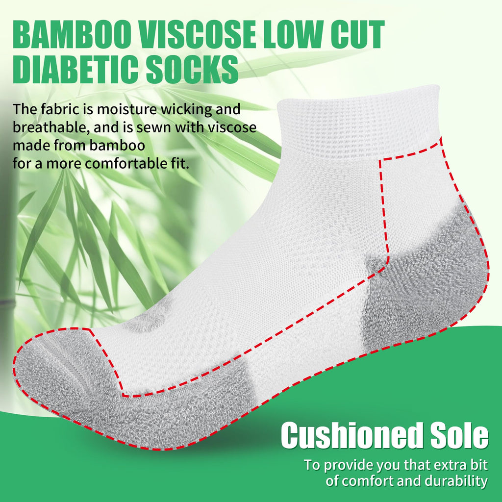 Low Cut Diabetic Socks 6 Pairs A317877