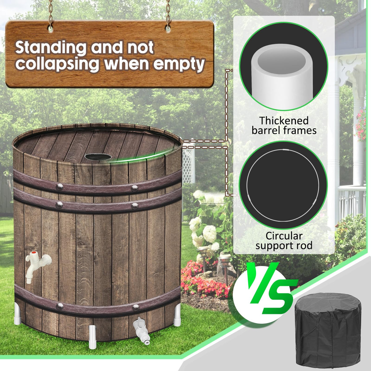 50 Gallon Collapsible Rain Barrel O513