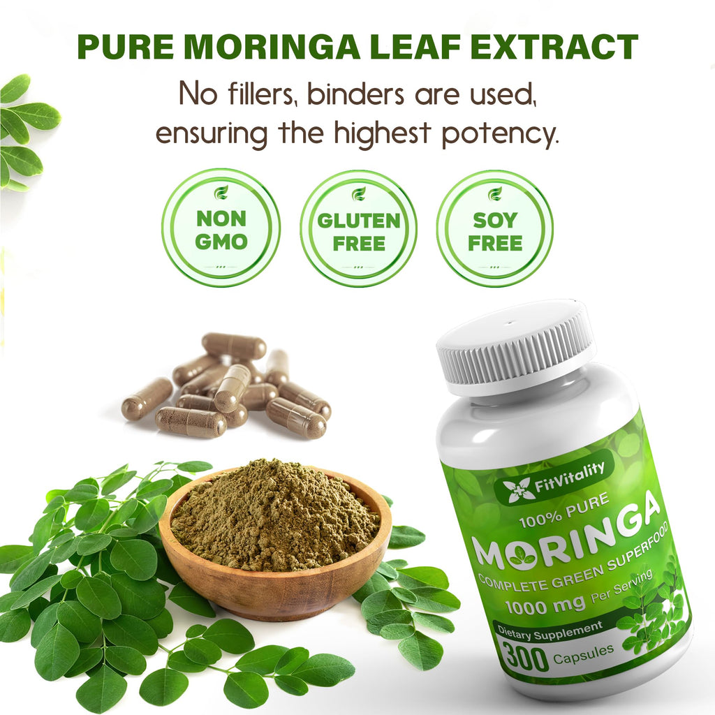 Moringa Oleifera Leaf Extract Capsules 150 Count X361
