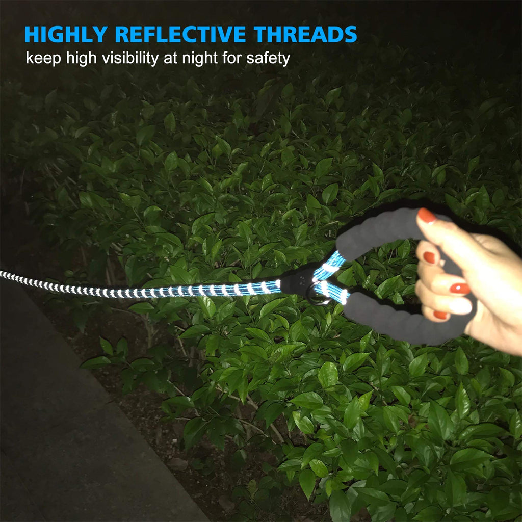 Reflective Padded Dog Collar with Neoprene, Medium, Turquoise Y12226