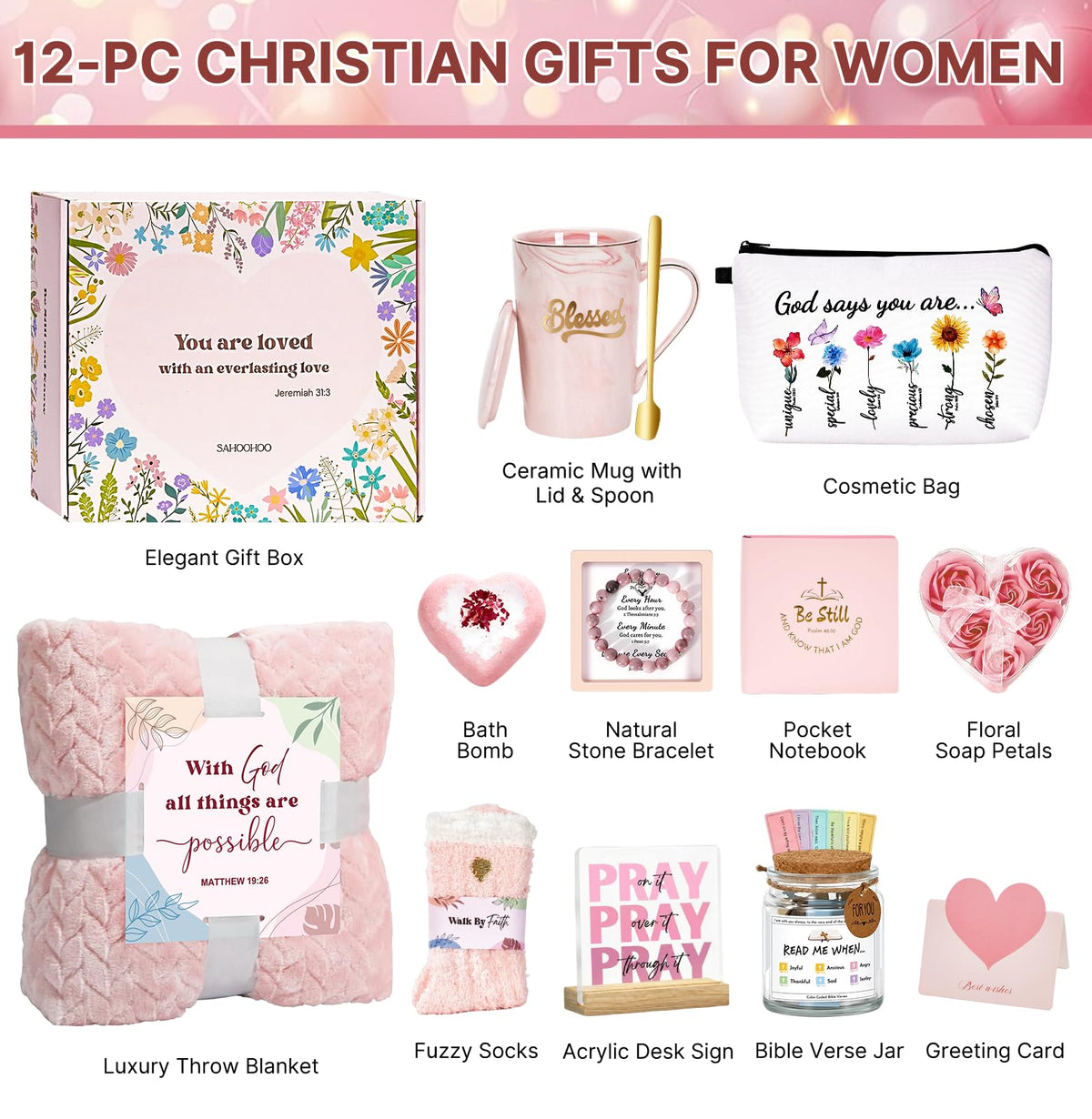 Religious Gift Basket with Blanket G566