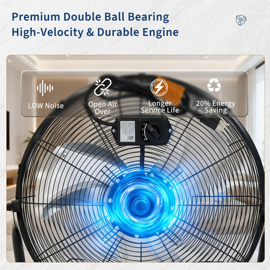20 Inch 3 Speed High Velocity Floor Fan M649038