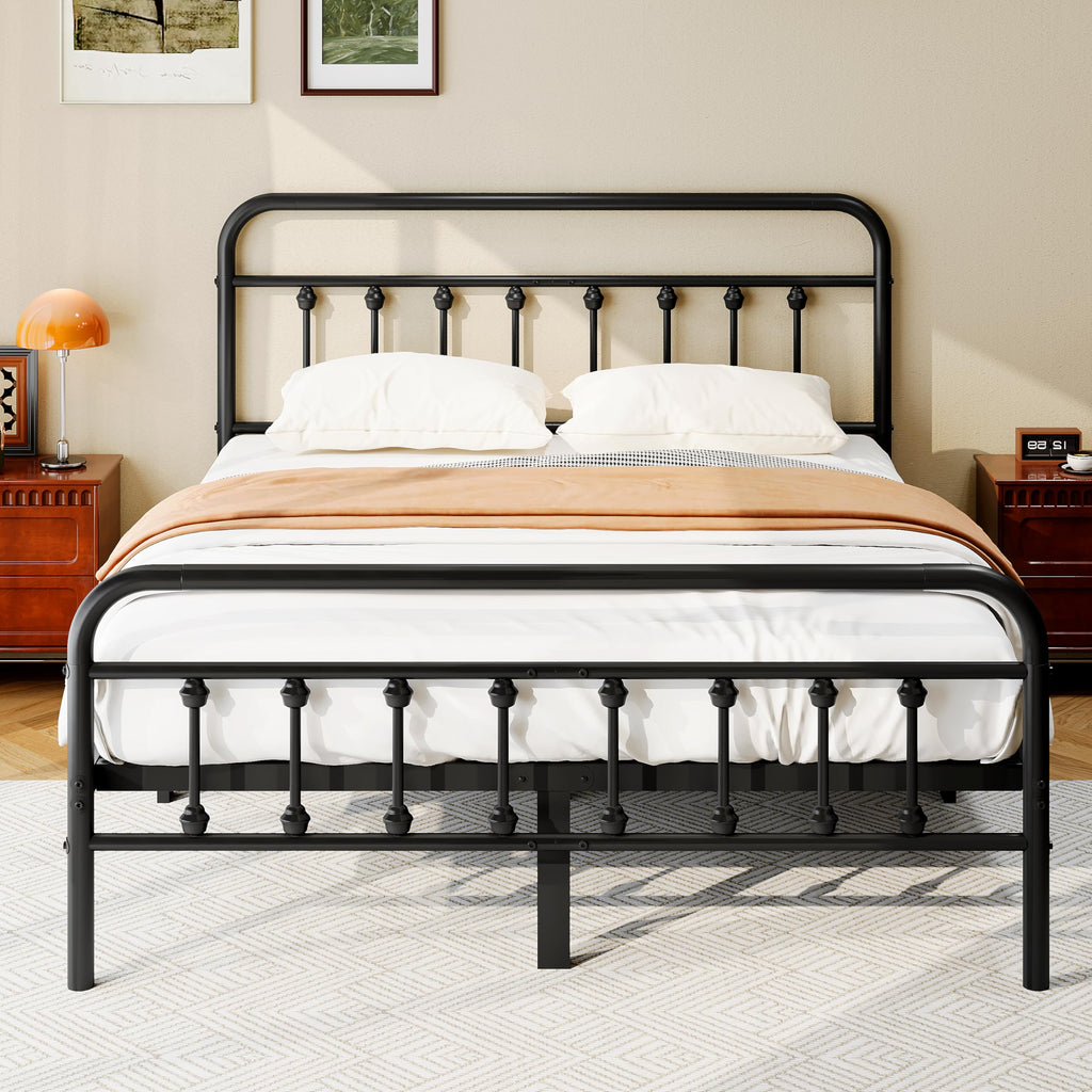 Full Size Metal Bed Frame with Headboard and Footboard S977