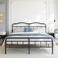 Queen Size 18 Inches Metal Bed Frame with Headboard W498726