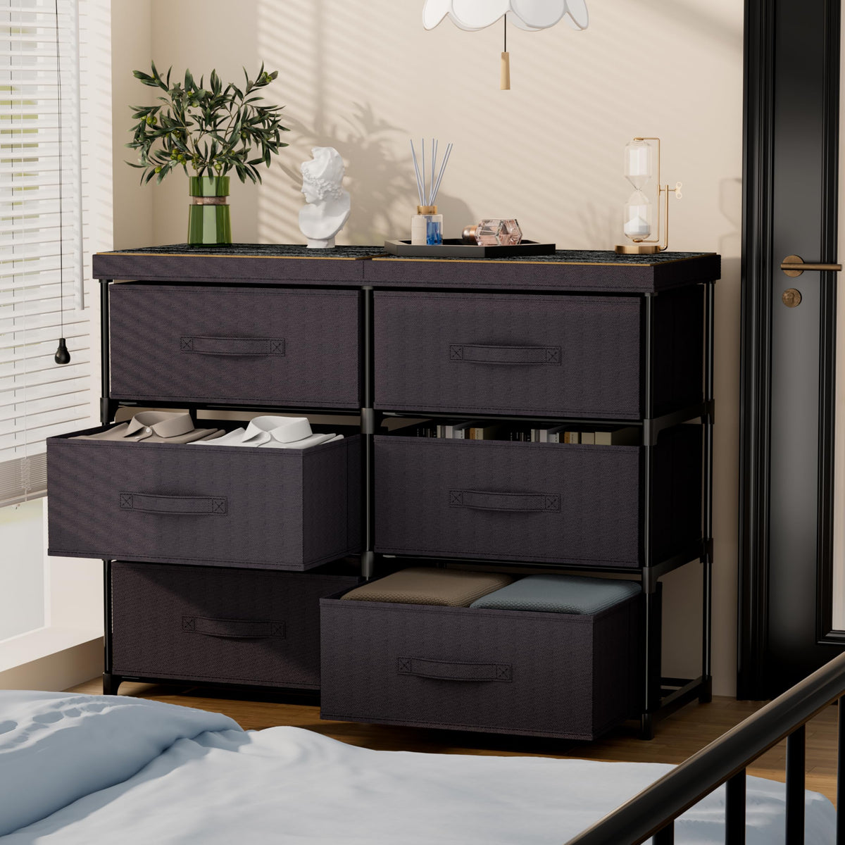 6 Fabric Drawer Dresser B48593