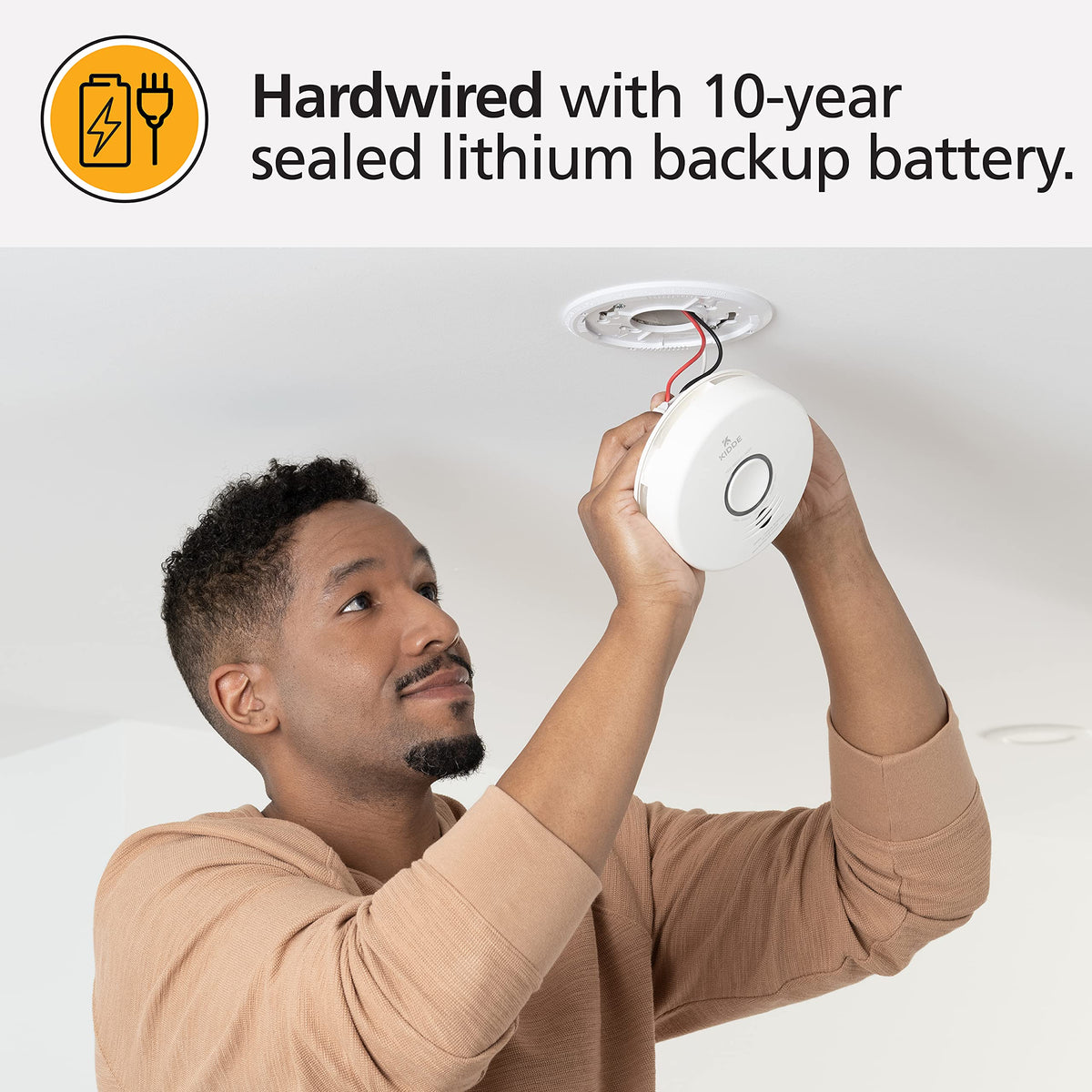 Smart WiFi Hardwired Smoke Detector with Battery Backup X15526