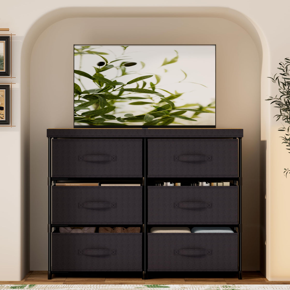 6 Fabric Drawer Dresser B48593