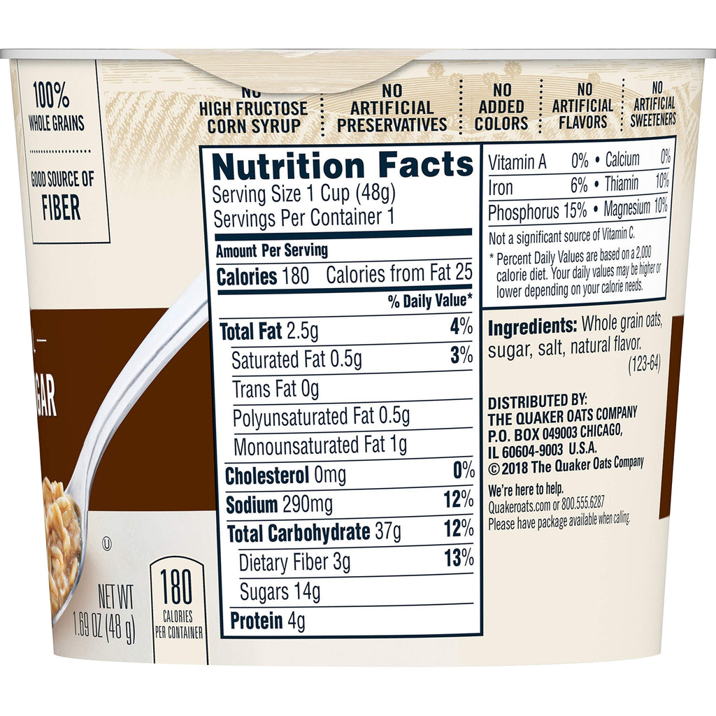 Instant Oatmeal Maple Brown Sugar 1.69 Oz Pack of 5 B90252